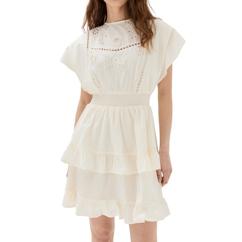 Scotch & Soda womans eyelet Cream mini Dress size S